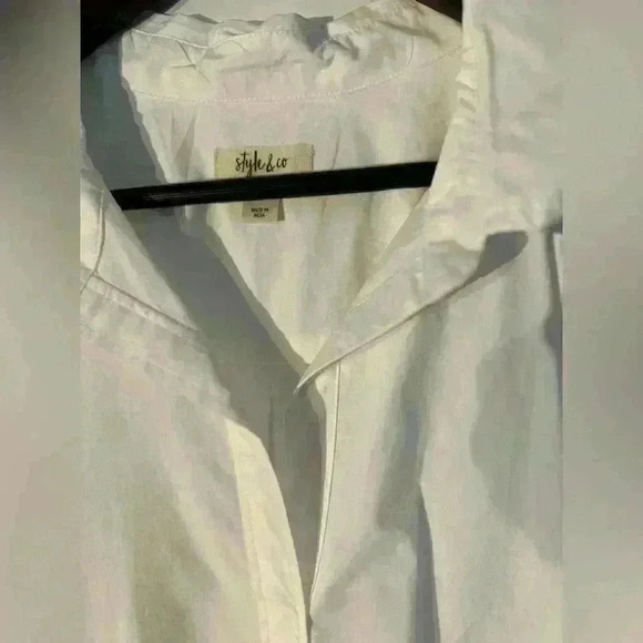NWT Style and Co. Classic White Shirt - Picture 5 of 7